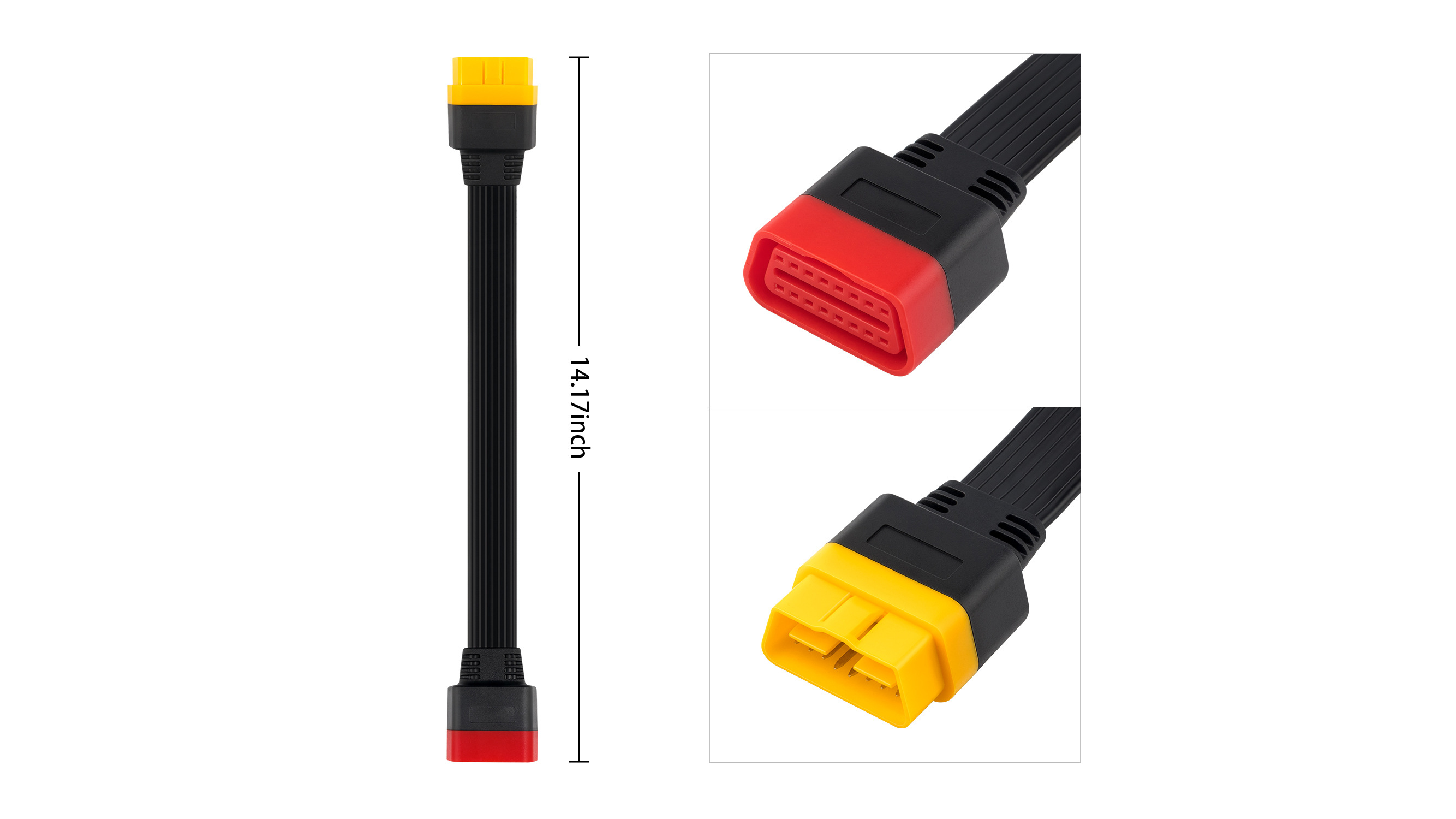 OBD2 Extension Cable — Male to Female, 36cm / 60cm