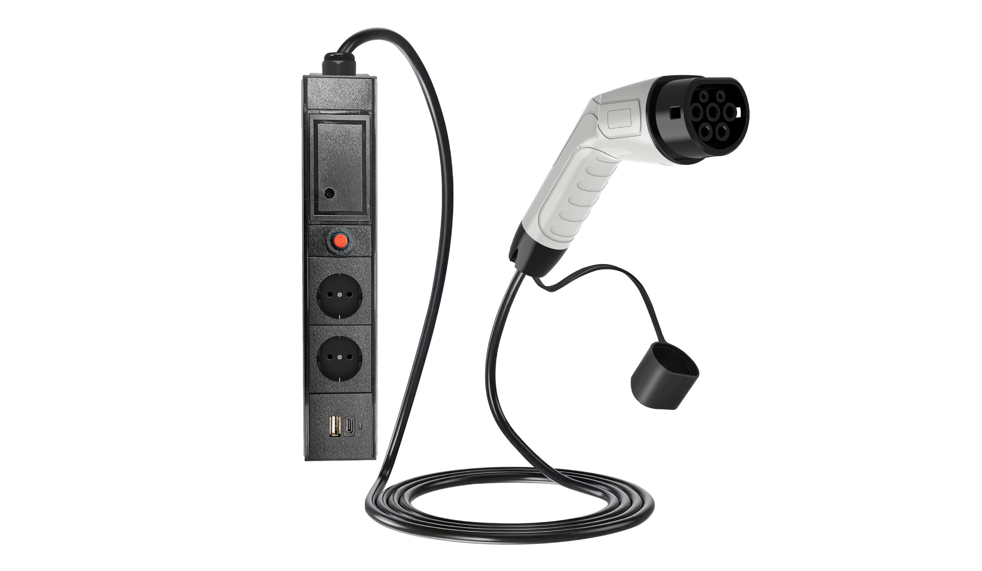EV V2L Discharge Adapter with EU Power Strip (5m, 3.5kW)