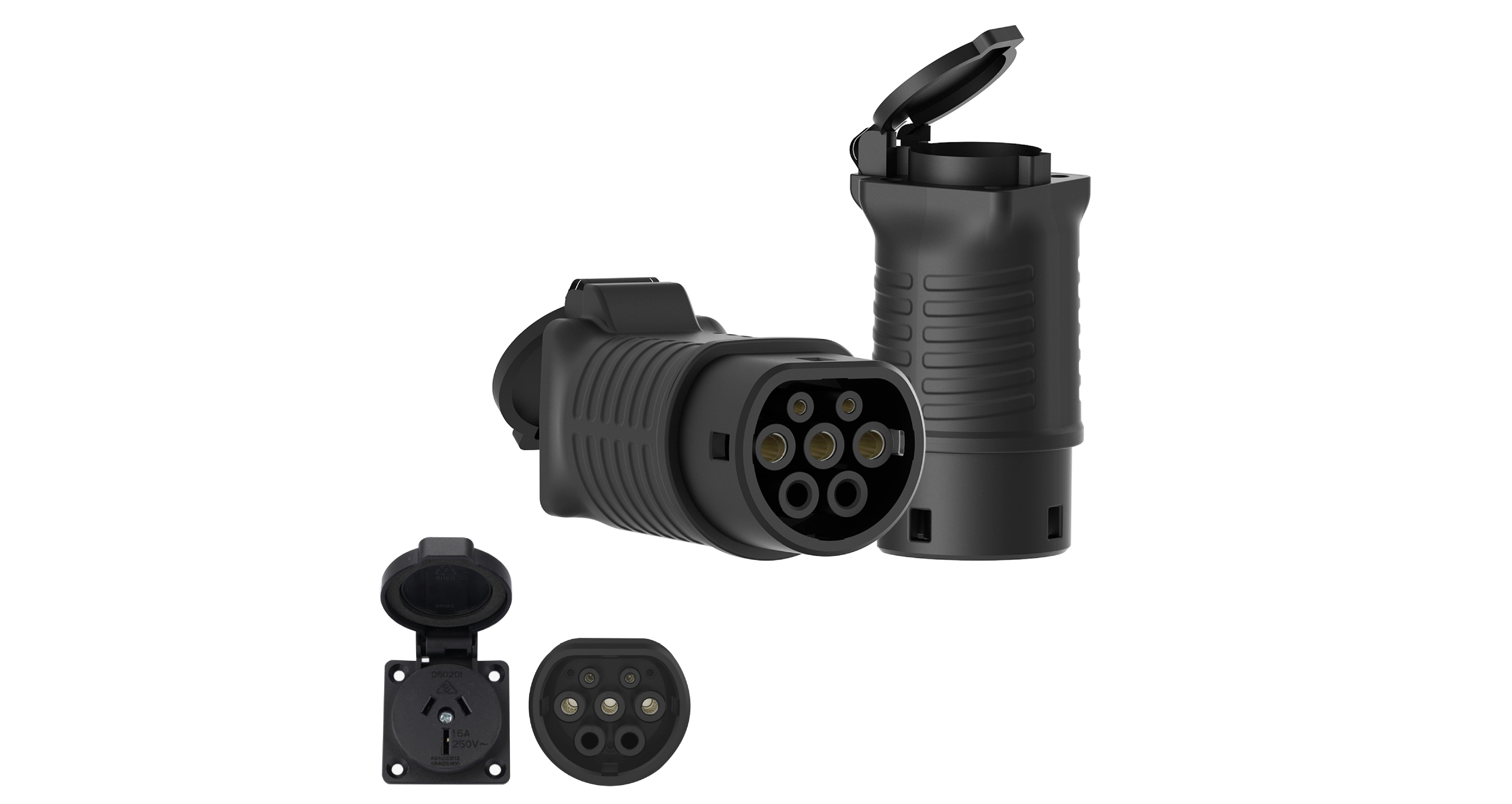 EV V2L Portable Discharge Adapter — Multi-Plug Variants (0.5m)