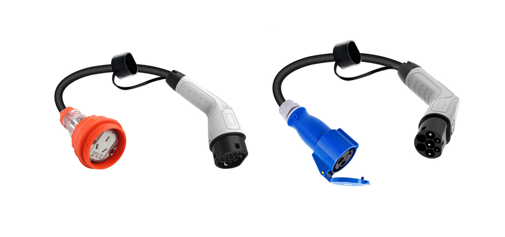 EV V2L Adapter with CEE Industrial Plug (Blue 3-Pin / Red 5-Pin)