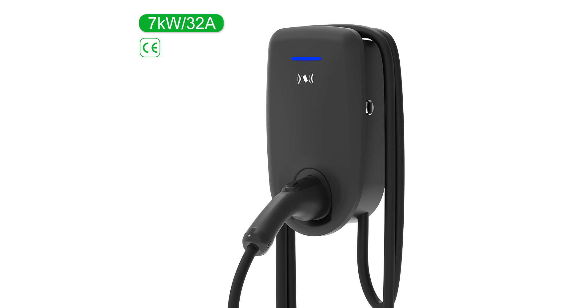 7kW EU Type 2 Wall Charger — Plug & Charge, 5m (EU Exclusive)
