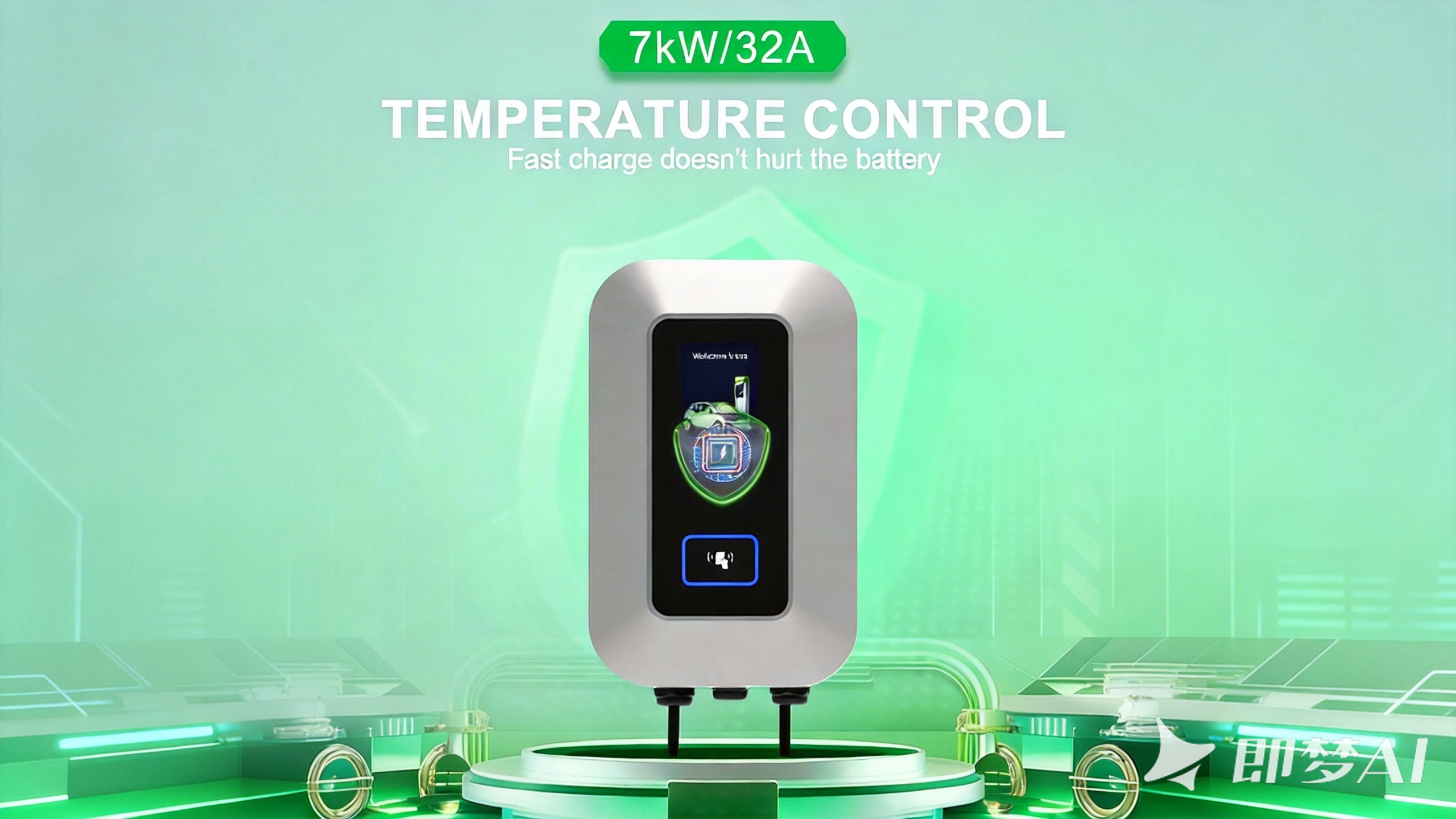 7kW EU Type 2 OCPP Charger — Outdoor, 32A (Wall / Pillar)