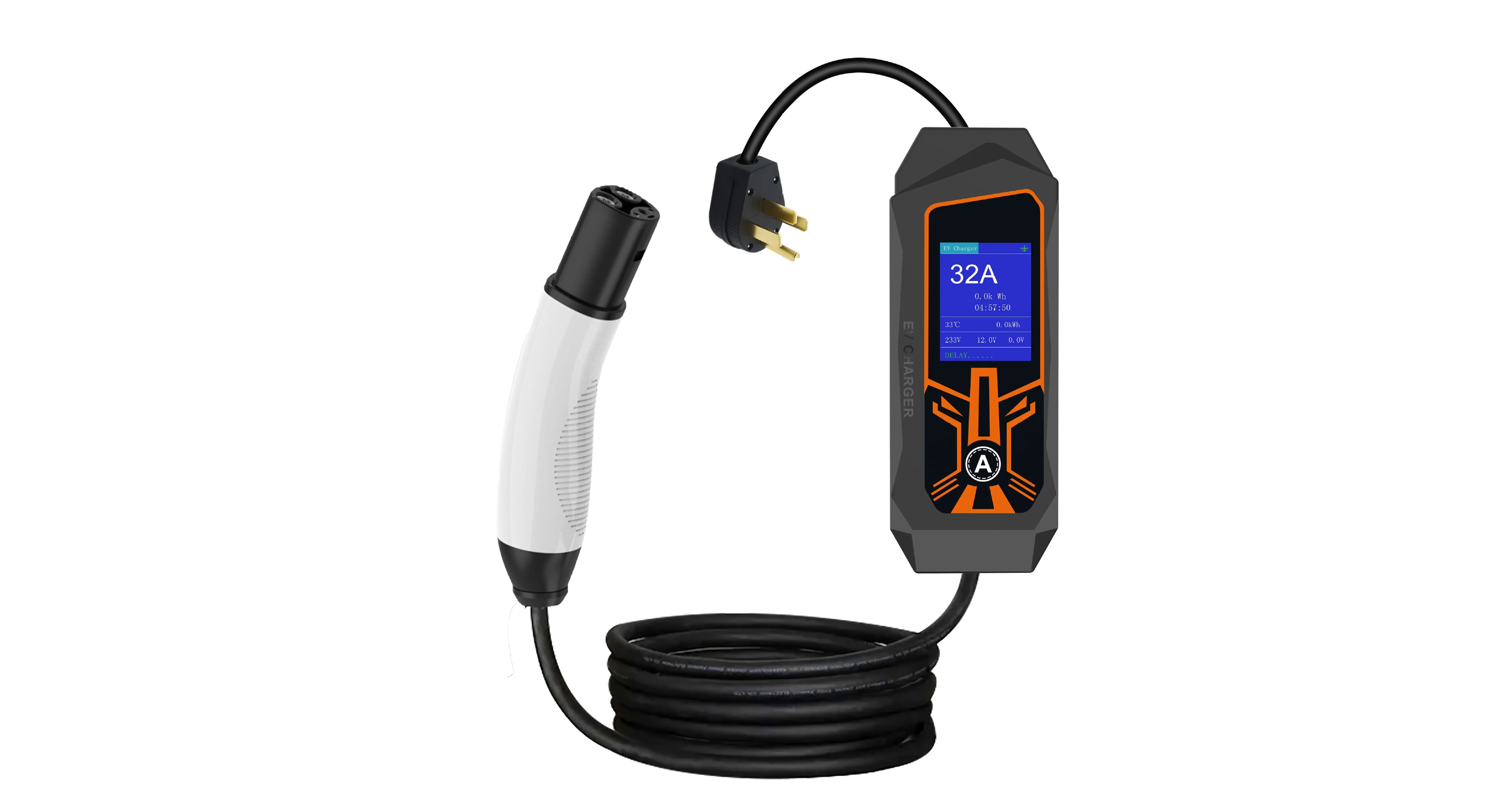 Tesla NACS Portable EV Charger 7kW — 4-Stage Adjustable Current (5m)