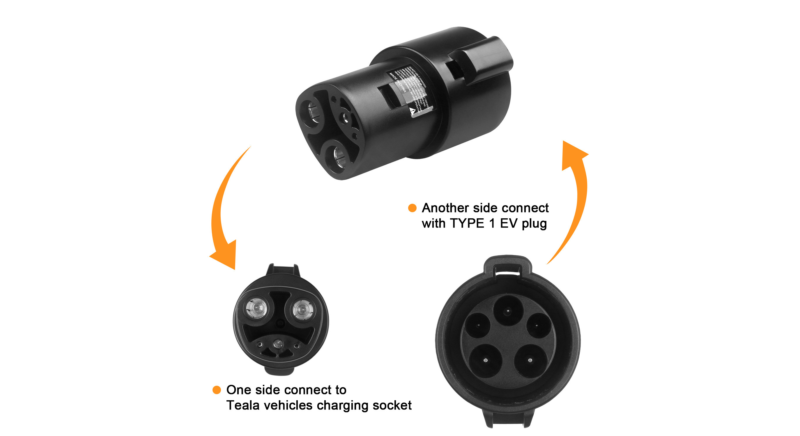 AC Charging Adapter — J1772 Type 1 to Tesla