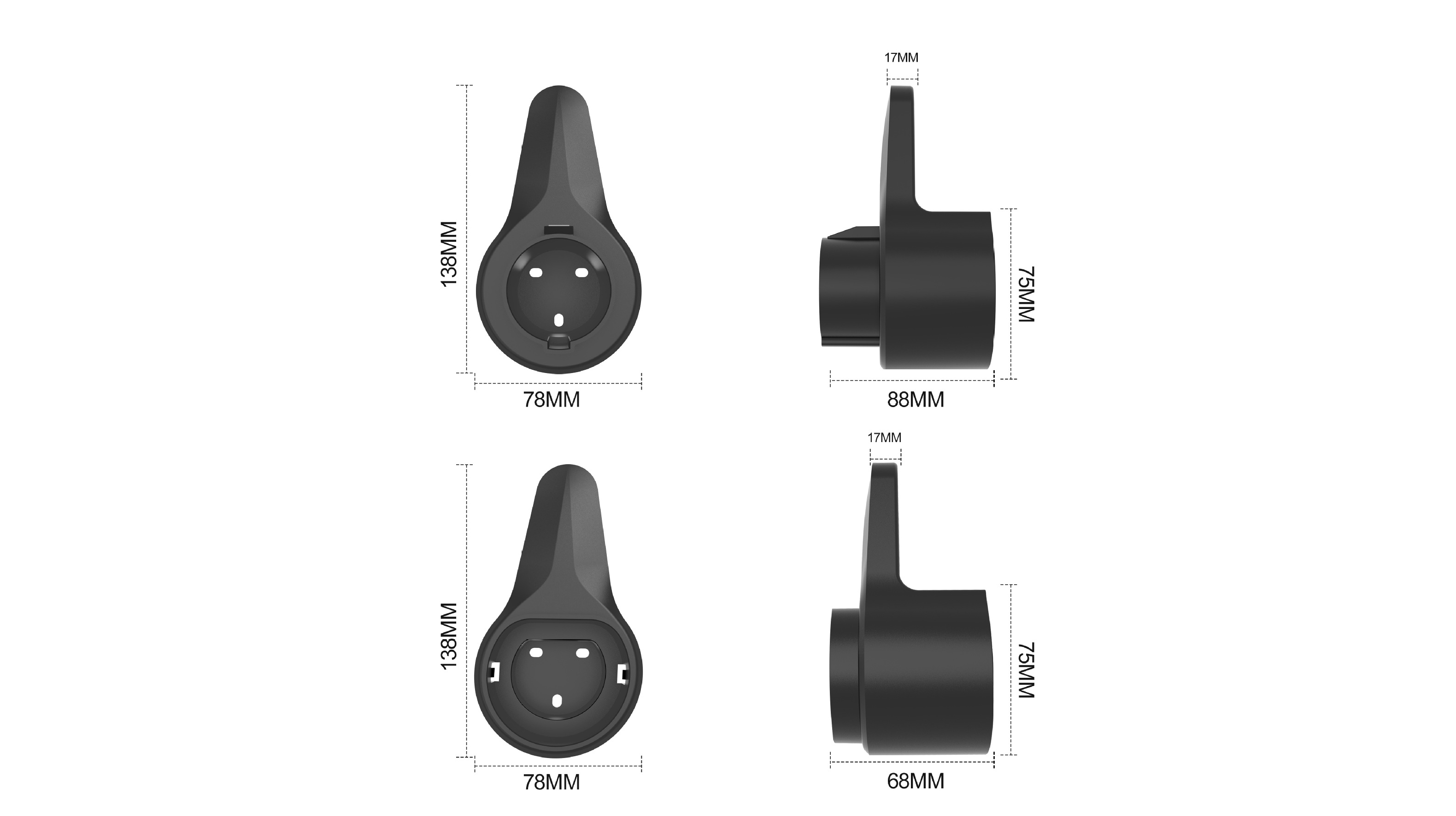 Wall-Mount EV Charging Gun Holster — US Standard