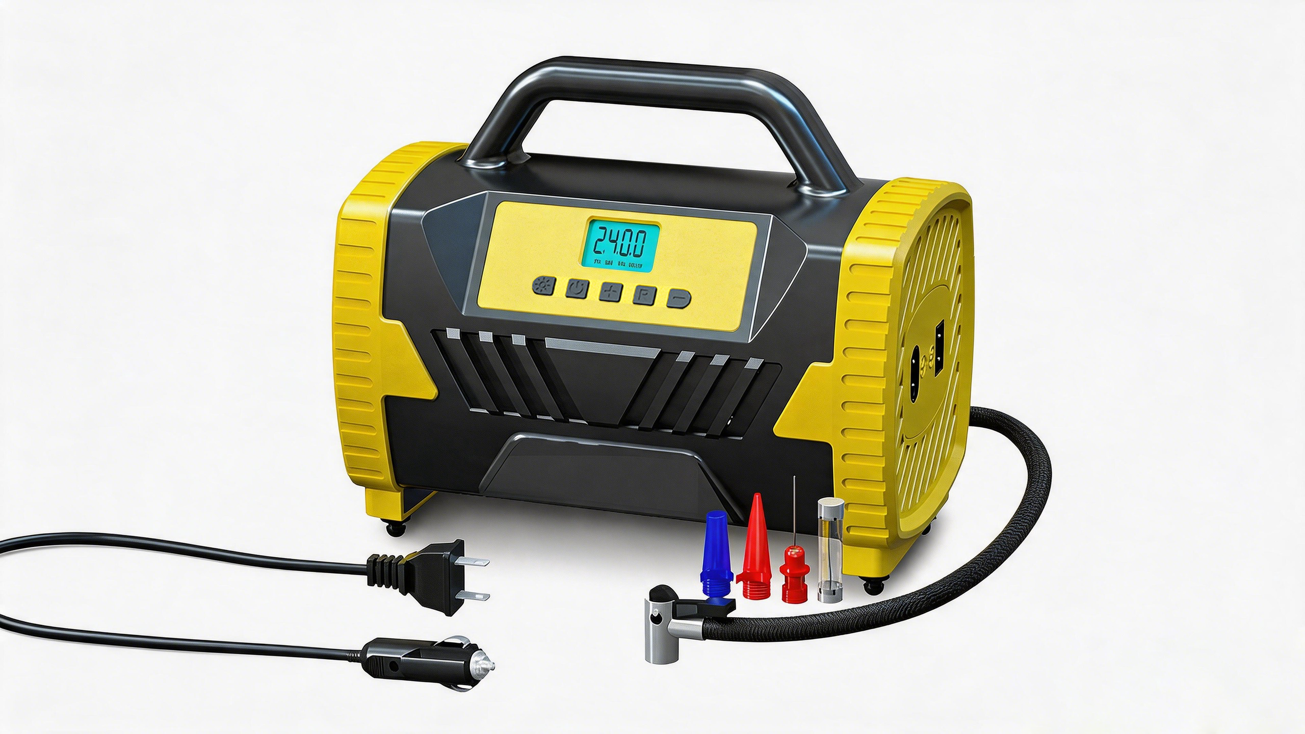 Dual-Voltage AC/DC Car Tire Inflator