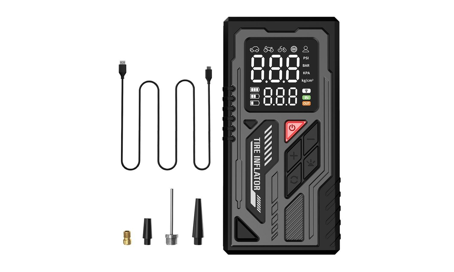 Cordless Digital Tire Inflator with Power Bank