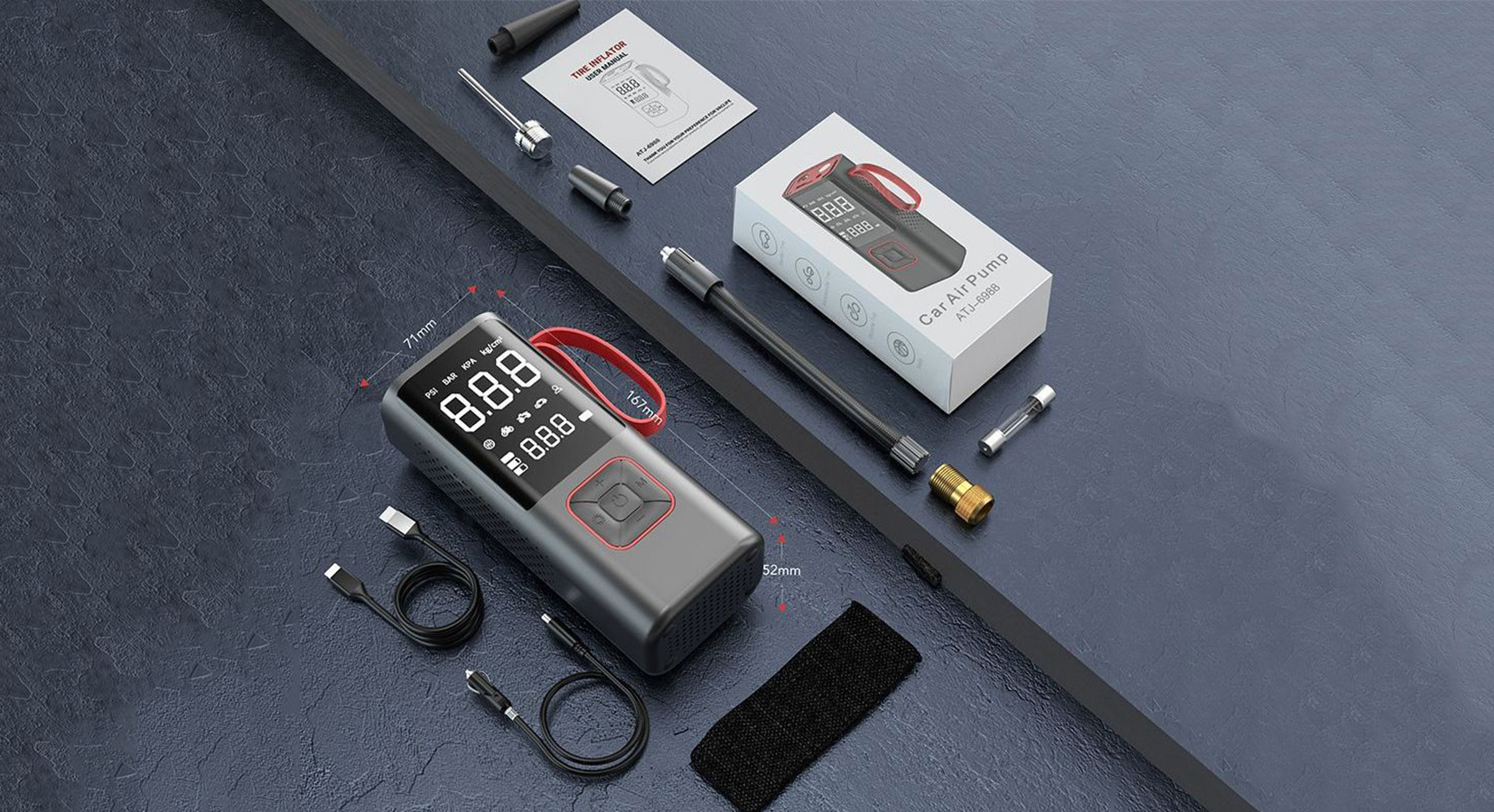 Smart Digital Wireless Tire Inflator (ATJ-6988)