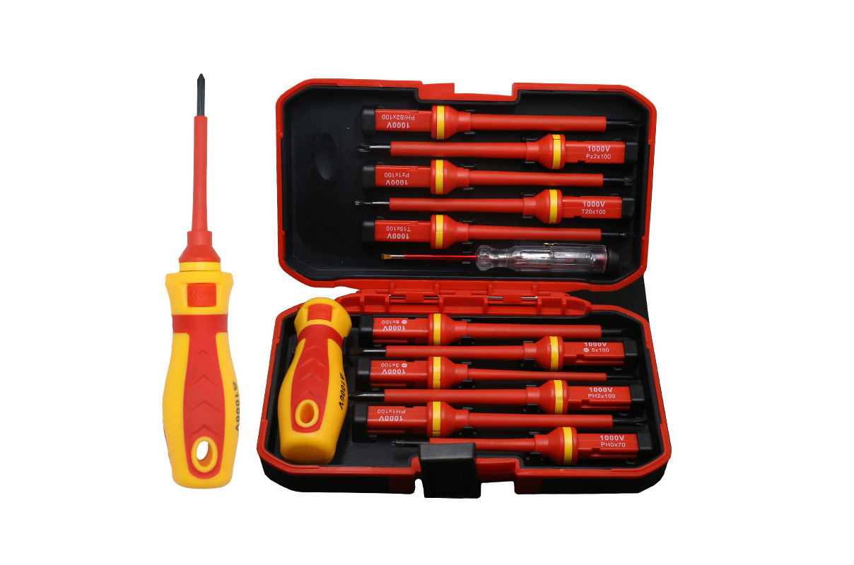 13-in-1 Insulated Screwdriver Set with Voltage Tester