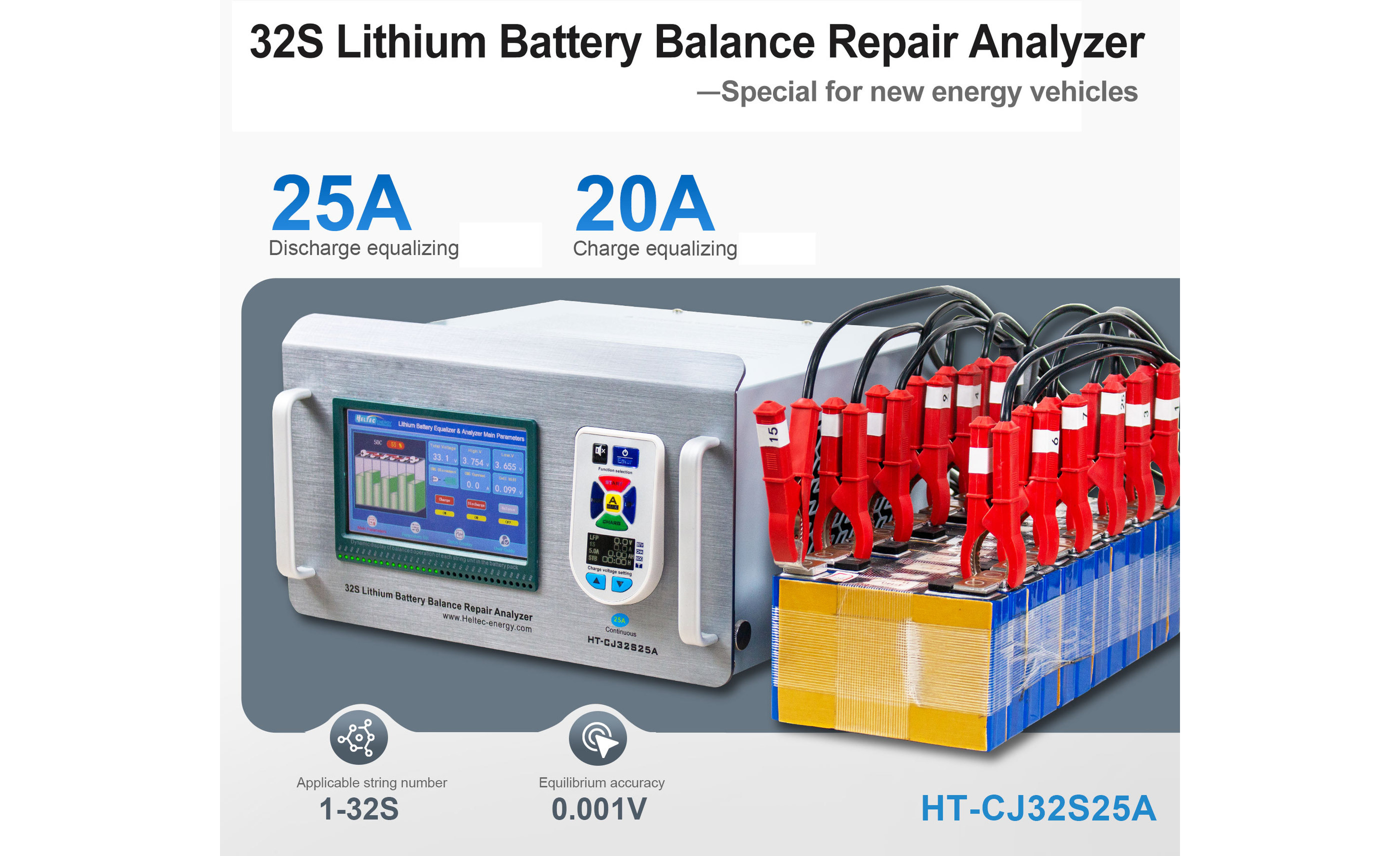 Heltec 4A 24S Large-Current Discharge Balancer — NMC / LFP Universal