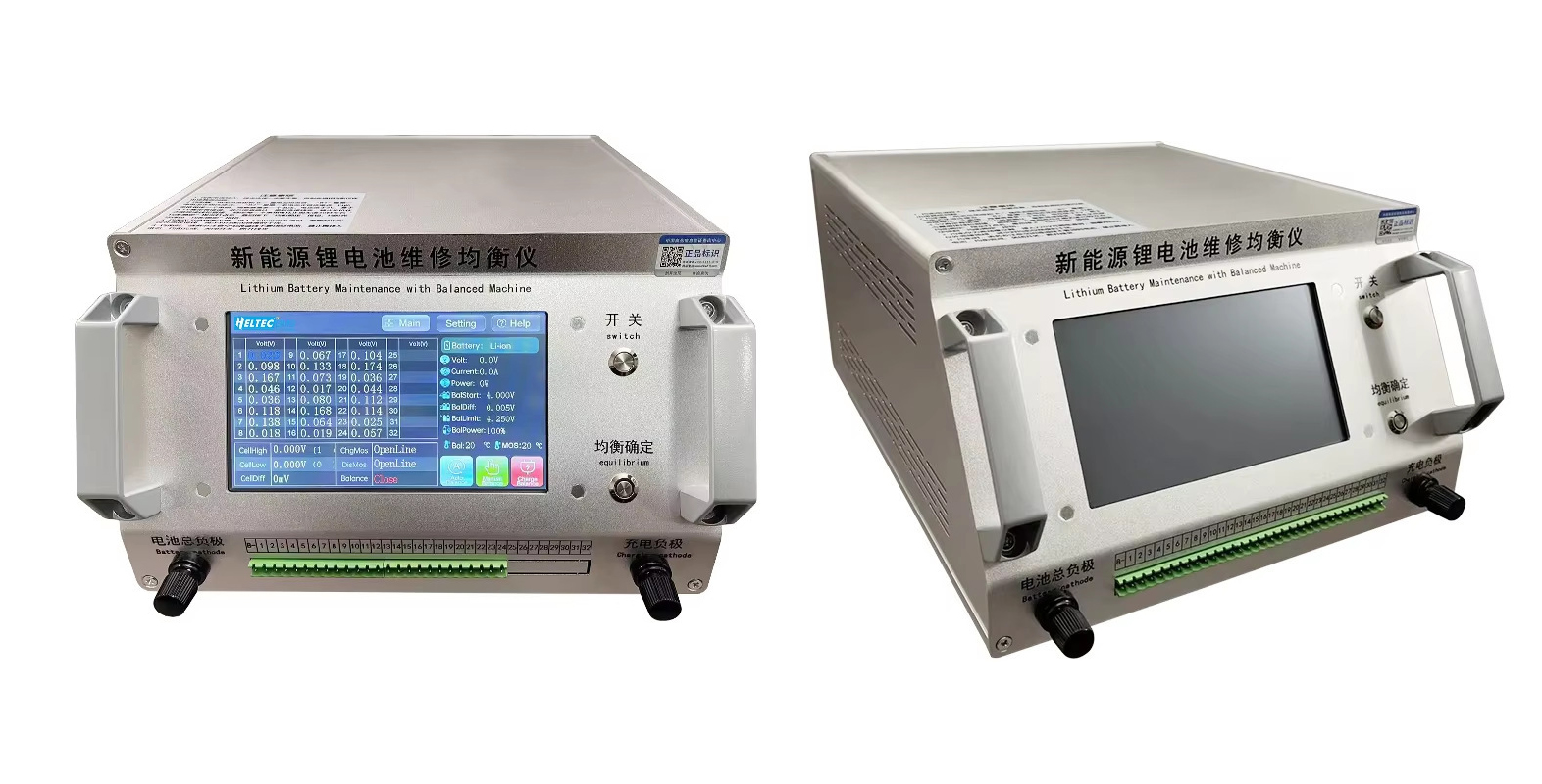 Heltec 4-Channel Battery Capacity Tester — Charge/Discharge, Single-Cell
