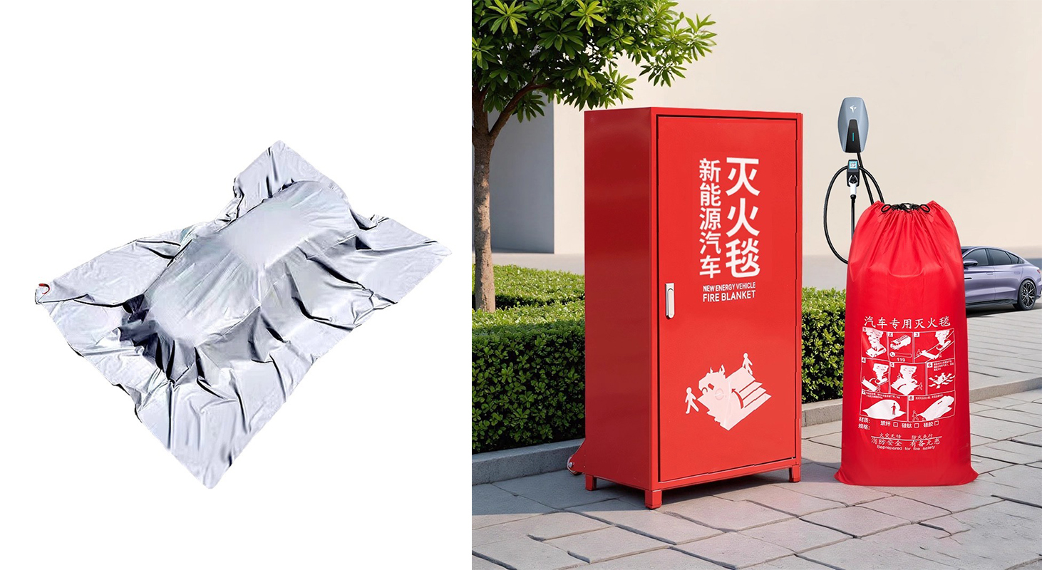 EV Fire Containment Blanket — Fibreglass, 6m×8m (Multiple Sizes)